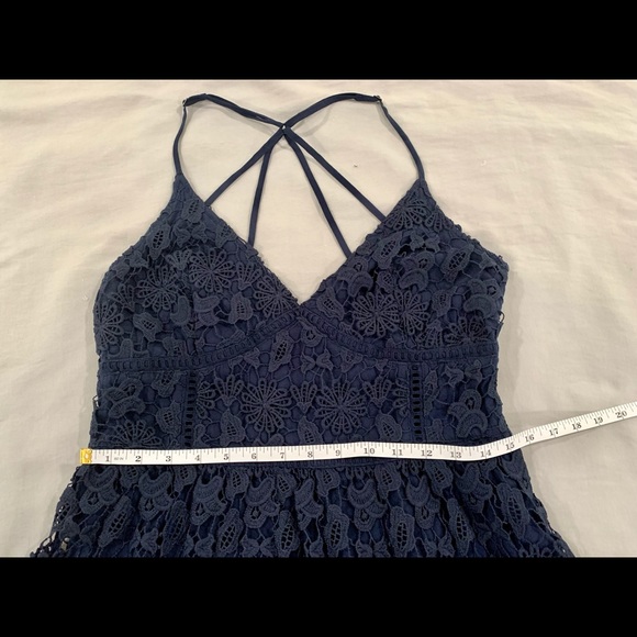 Hollister Navy Blue Dress. Size: L - Picture 4 of 7